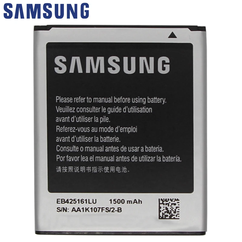 orginal samsung gt s7562l s7560 s7566 s7568 s7572 s7580 i8190 i739 i8160 s7582 j1 mini phone battery eb425161lu 1500mah free global shipping