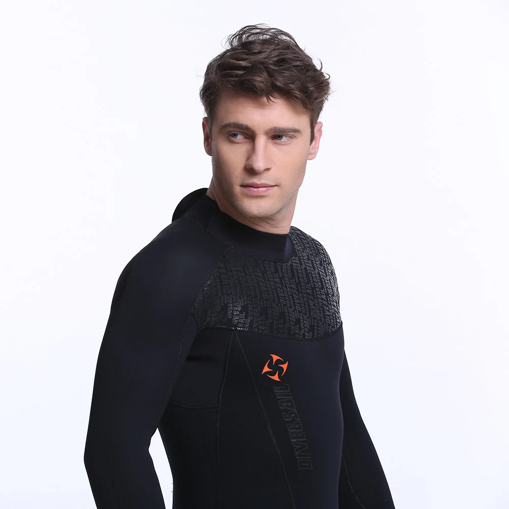 Слитный неопреновый купальник для дайвинга SBART 5 мм мужчин и женщин с длинным