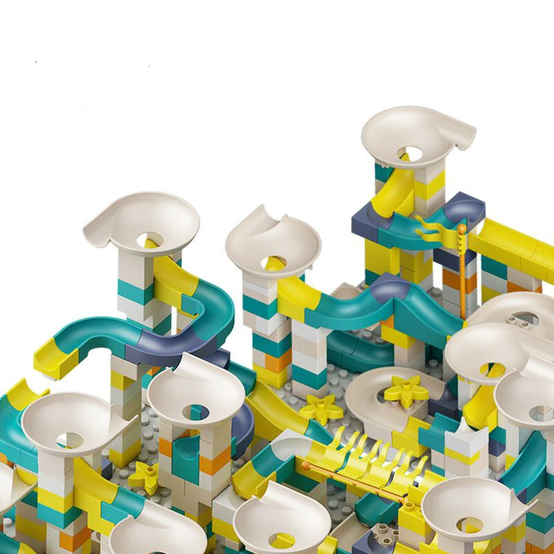 81-332 шт Большой размер мраморные гоночные беговые блоки Совместимые с Duploed