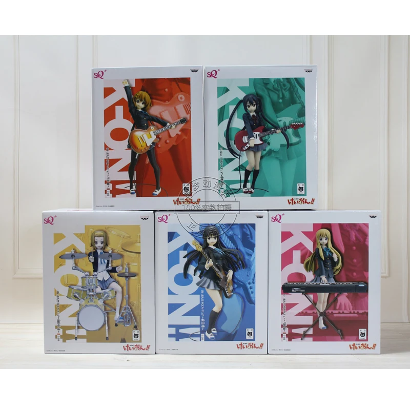 bandai banpreto k on sq hirasawa yui akiyama mio tainaka ritsu kotobuki tsumugi nakano azusa anime toys figure free global shipping