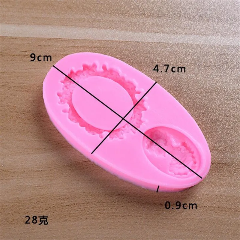 Случайная 1 шт. овальная Камея и рамка форма для помадки миниатюрная Силиконовое