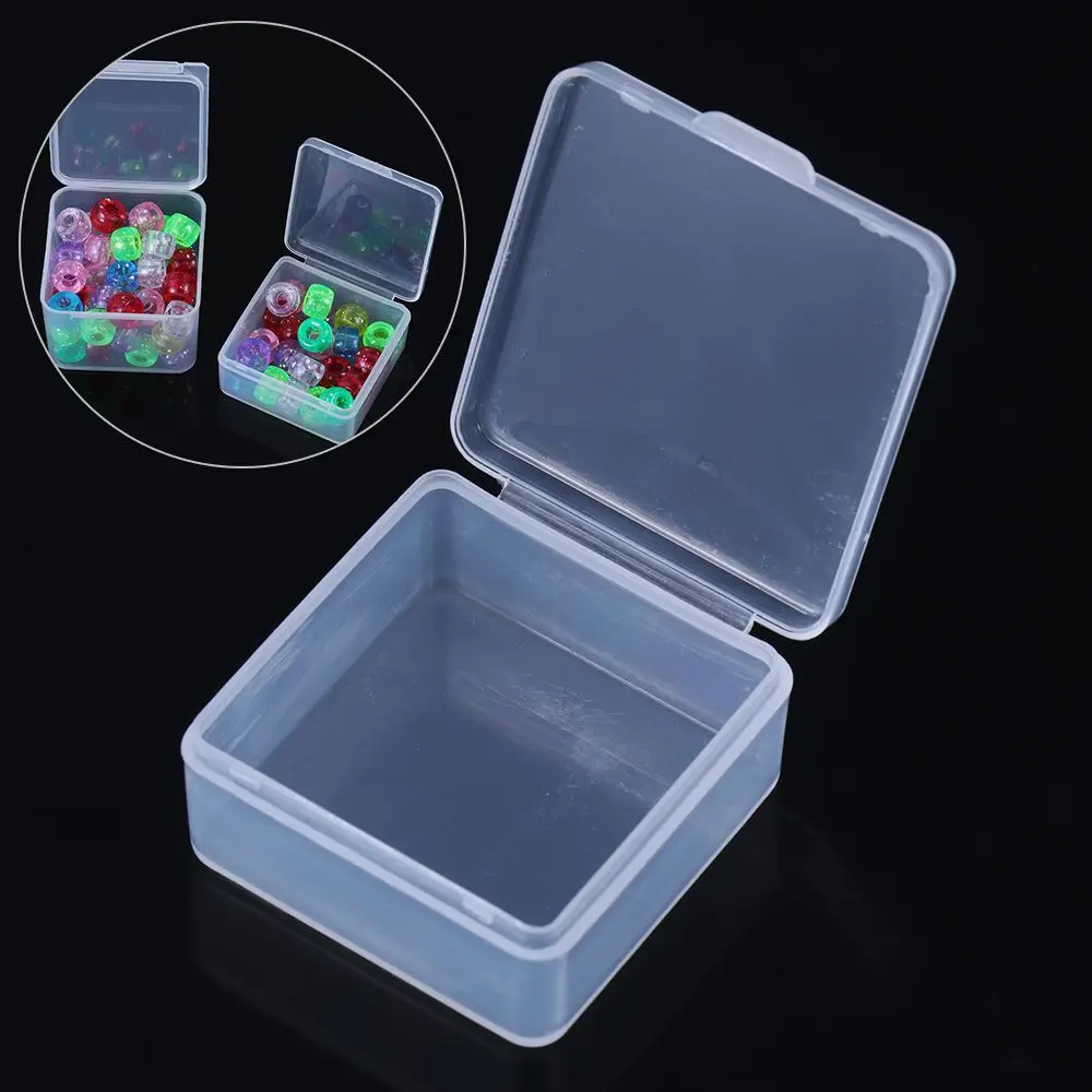 

1PC New Mini Clear Plastic Beads Storage Box Small Items Crafts Hardware Storage Container Nail Art Screw Jewelry Organizer Case