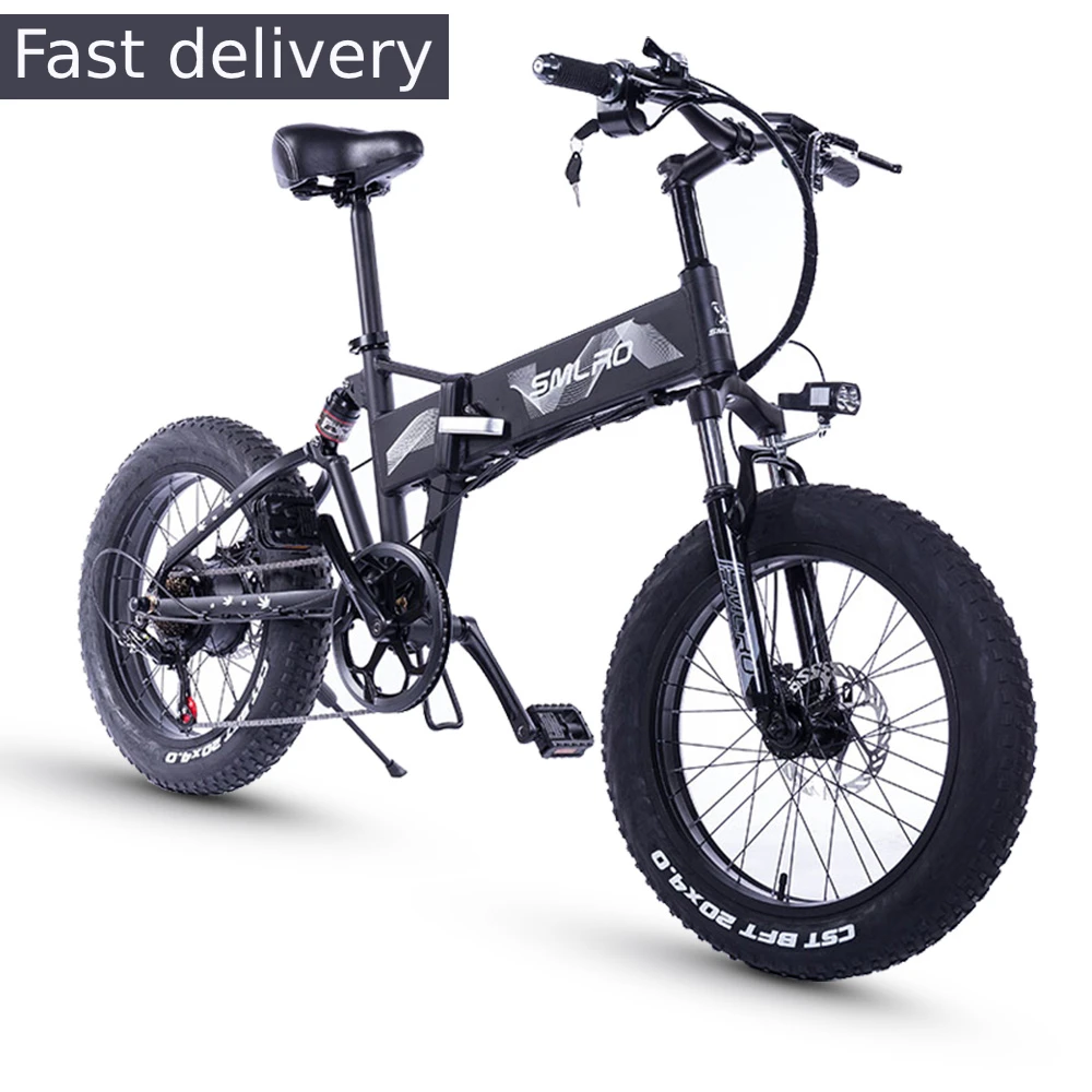 Verkaufen Huakaii 20 Zoll Elektrische Fahrrad Fett Reifen Elektrische Schnee Fahrrad 500w Motor 48V 10ah Li-ion Batterie Hydraulische Bremse Falten Fett Ebike