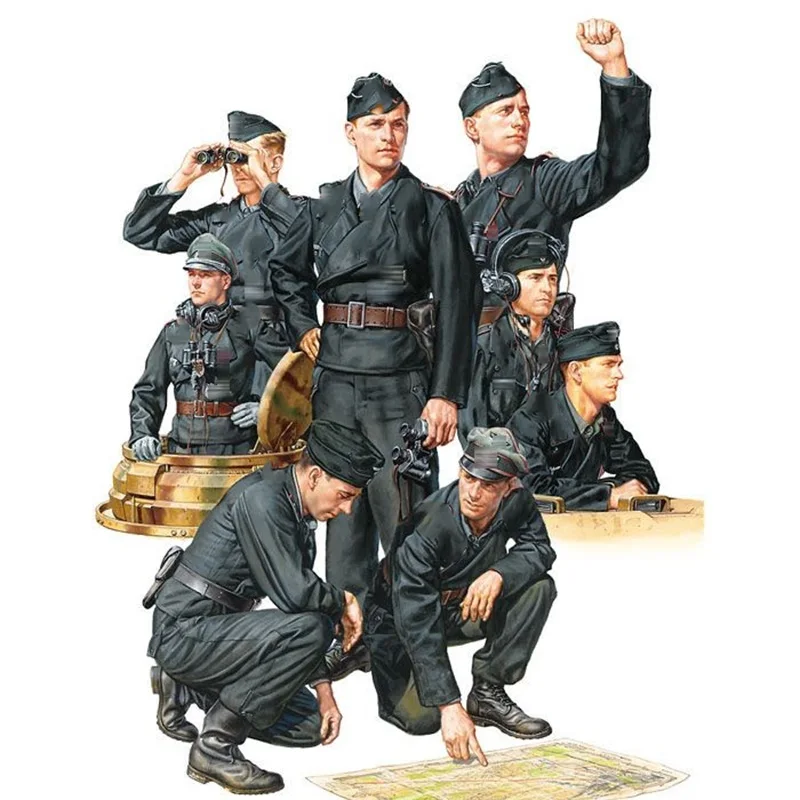 Немецкая емкость Wehrmacht набор из 8 фигурок военный дисплей коллекционная игрушка