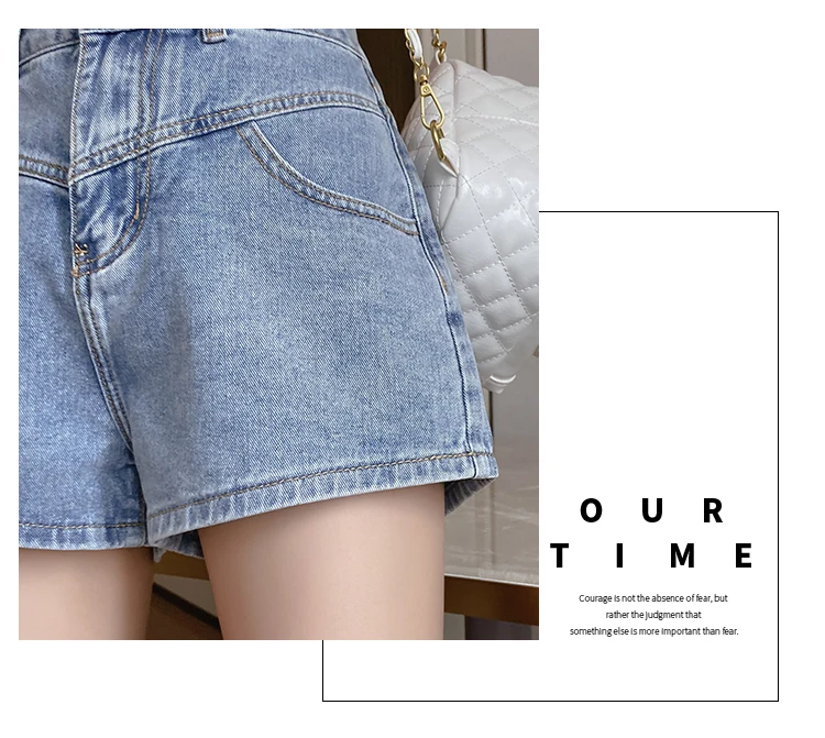 

Ripped Jeans women Casual 2020 Summer New Women's Fashion Hot Pants High Waist Wide Leg Pants Loose Skinny denim Shorts 3006A
