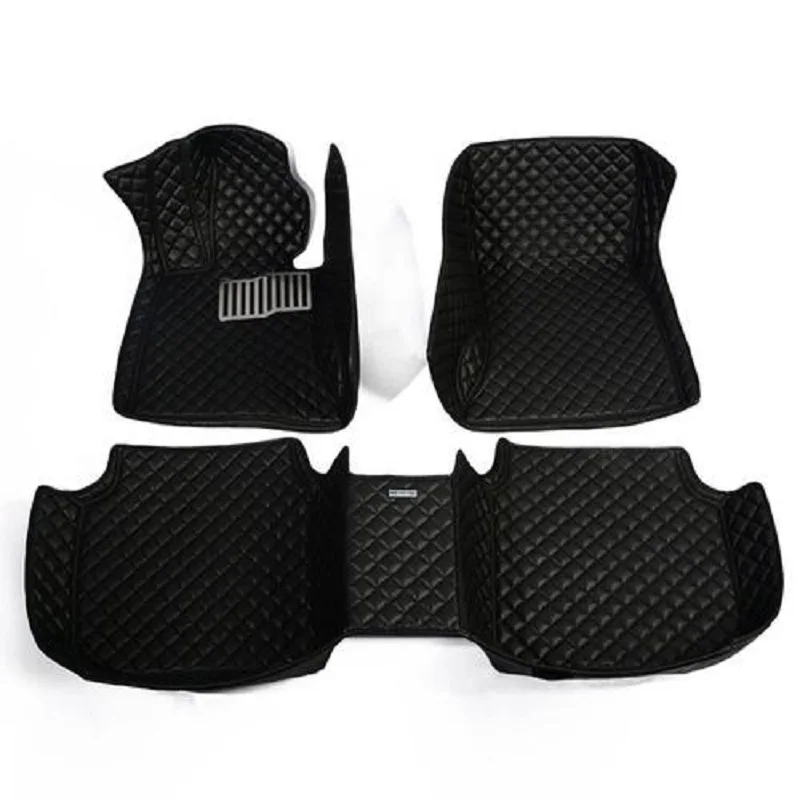 all Black Пользовательские автомобильные коврики для Mercedes Benz W203 W204 W205 W201 W202 AMG C43 C63 C200 C220 водонепроницаемый кожаный Противоскользящий ковер - Название цвета: all Black