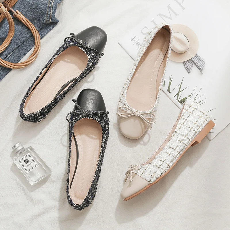 Туфли женские на плоской подошве повседневная рабочая обувь квадратный каблук