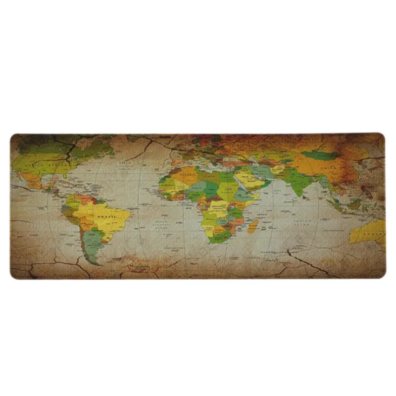 Коврик для мыши с массовым узором игровой коврик карта мира 300x80 0/900 мм DIY большой