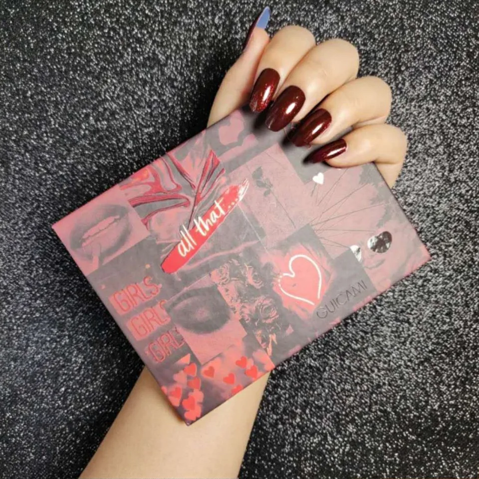 Палетка теней для век GUICAMI Valentine блестящие тени стойкие Блестящий Матовый