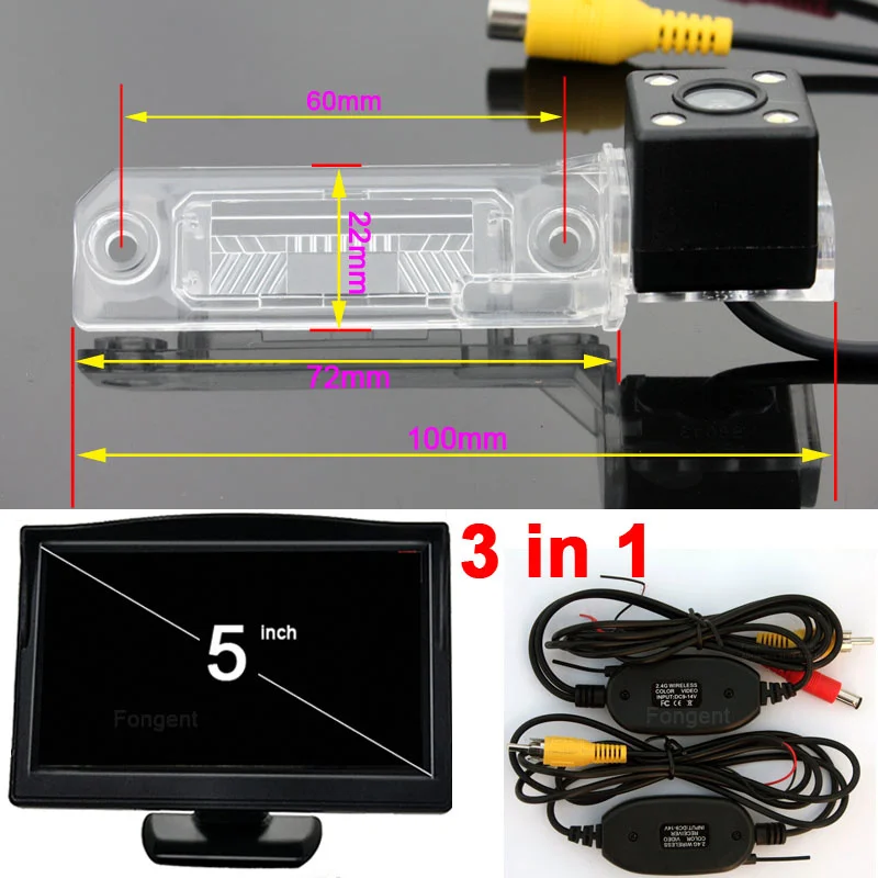 Транспортное средство Беспроводной монитор для автомобильной камеры VW Skoda Superb