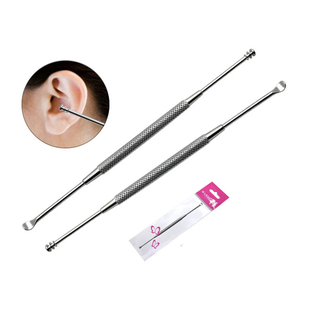 

1PC Ear Wax Pickers Stainless Steel Earpick Wax Remover Curette Ear Pick Cleaner Ear Cleaner Spoon Care Ear Clean Tool