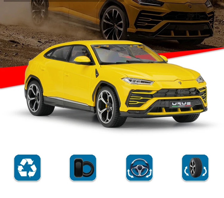 Bburago литая модель автомобиля 1:18 SUV Urus внедорожный металлический сплав Высокая имитационная машина с базой Игрушки для мальчиков подарки для мальчиков