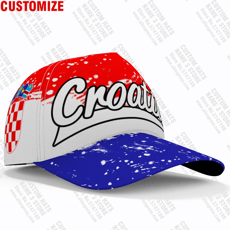 Бейсболка Хорватия Бесплатная Кепка с именем и номером логотип команды Hr