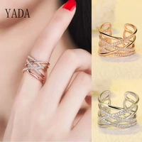 yada gifts adjustable exaggeration geometric rings for women multilayer rings engagement wedding jewelry ring female rg200047