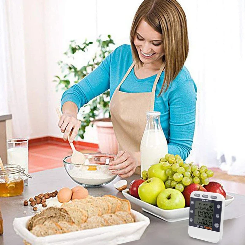 Timer Kitchen Cooking Timer With Lcd Display Loud Alarm Magn