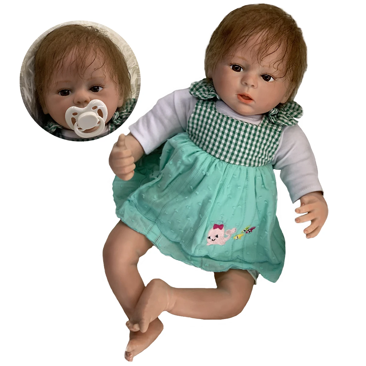 

Baby gift doll handmade Vinyl Bebe soft silicone 16 Inch Reborn Doll