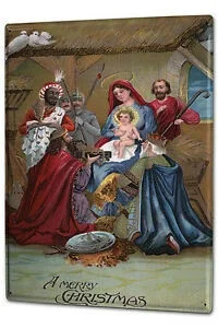 

Tin Sign Religion Jesus Nativity Scene Coffee Bar Decoration Home Decor