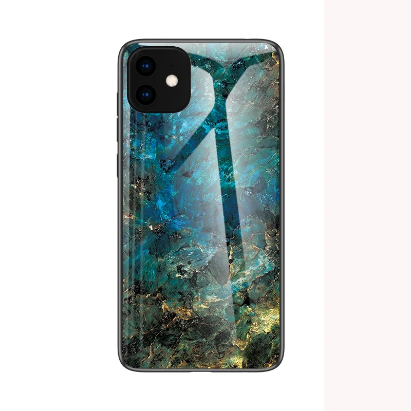 Чехол s для iPhone X Xs 11 Pro Max XR мраморный узор закаленное стекло задняя крышка чехол для телефона для iPhone 7 8 6 6s Plus 5S - Цвет: 3