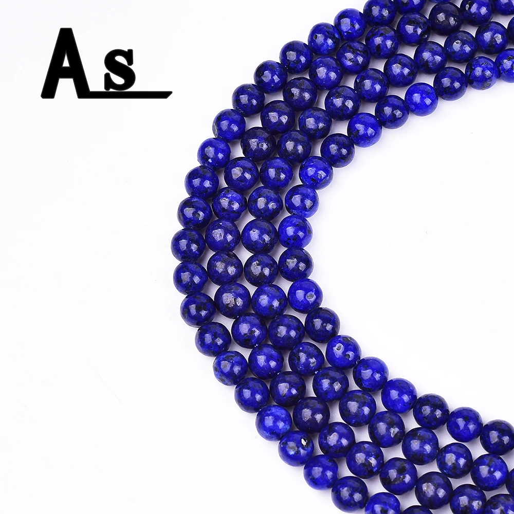 Бусины Из Натурального голубого лазурита Asingeloo круглый камень свободная нить 15 5