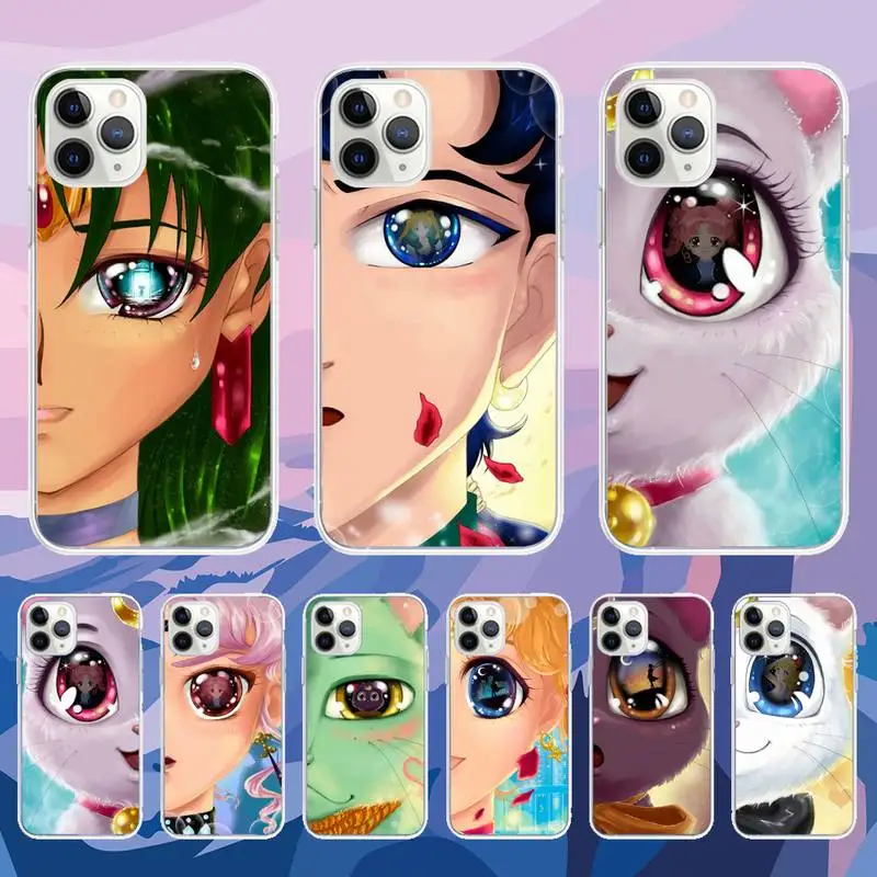 Японское мультяшное аниме Луна кошка фотосессия для Iphone11 12 Pro Max SE 2020 6s 7 8 Plus X Xs Xr