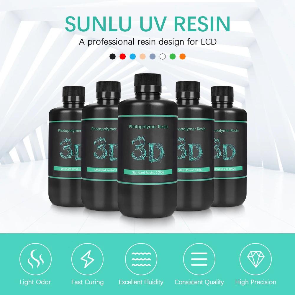SUNLU Resin 3D 405nm 1kg Printer LCD UV-Curing Standard Photopolymer For Printing | Компьютеры и офис