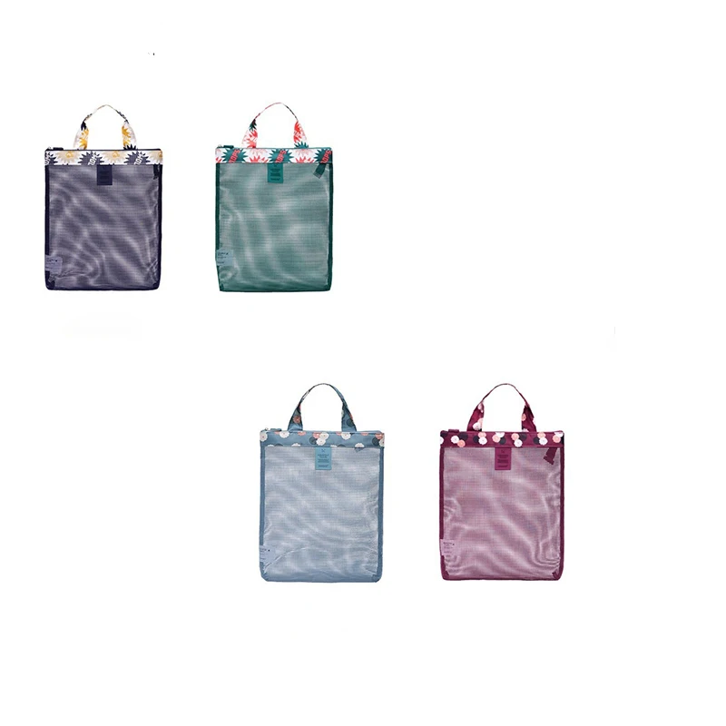 2019 женские сумочки для макияжа моря прозрачные сетчатые зеленые нейлоновые