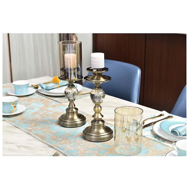 С украшением в виде кристаллов подсвечники один чайный светильник держатель для