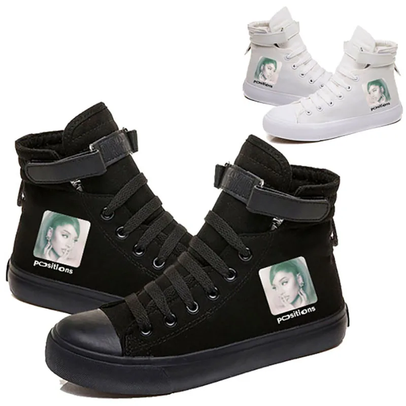 

Ariana Grande Printed Sneakers Hightop Casual Canvas Shoes
