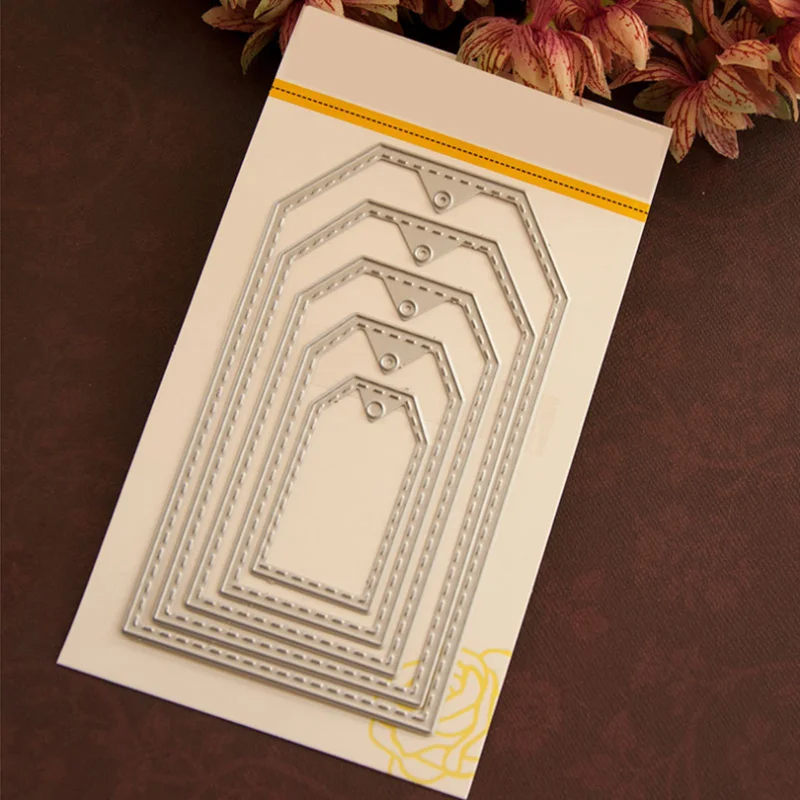 5 шт./художественная этикетка металлические режущие штампы форма для вырезания