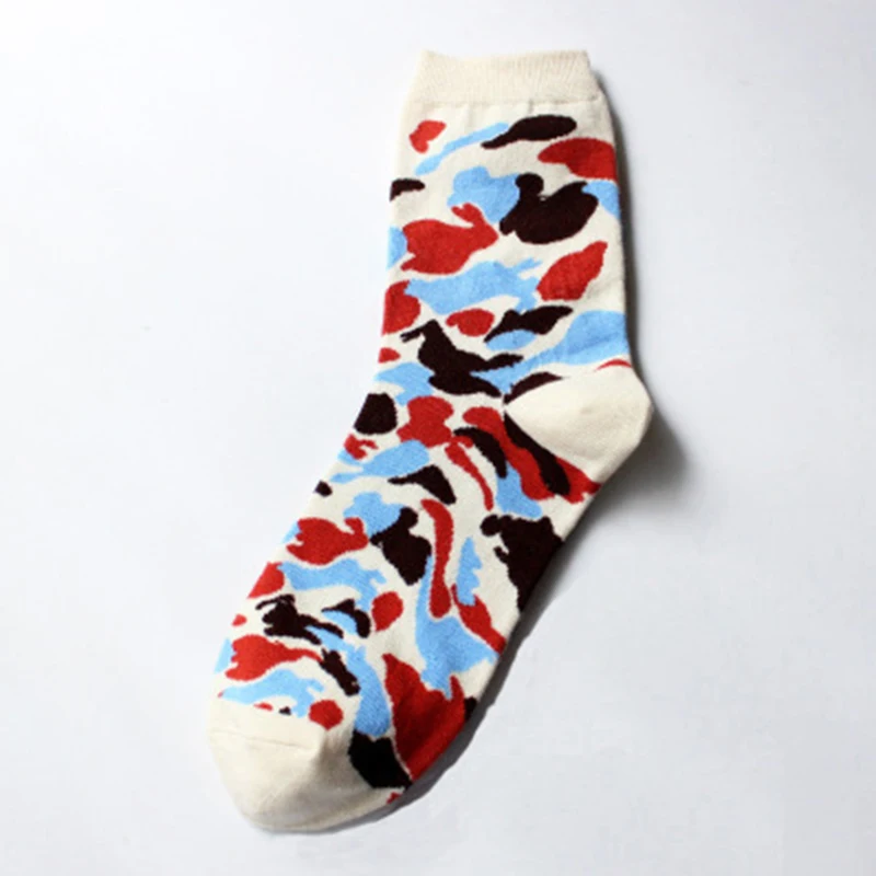 Мужские камуфляжные носки мужские Модные в стиле хип хоп с 3D принтом средней