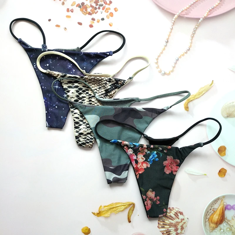 Женские трусики-стринги тонкие трусики с заниженной талией двойное бикини