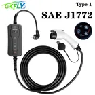 Зарядное устройство GKFLY EV J1772 type 1 110 В 220 В 8A 10A 13A 16A, Регулируемый блок управления уровнем 2, зарядная станция для электромобиля Leaf