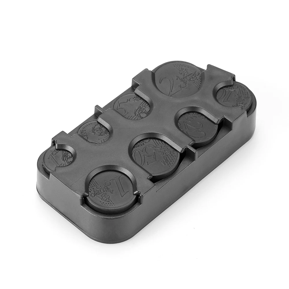 Coin Holder Case Loose Change Money Storage Box Container Dispenser Organizer (For Euro Coins) Car Interior | Автомобили и