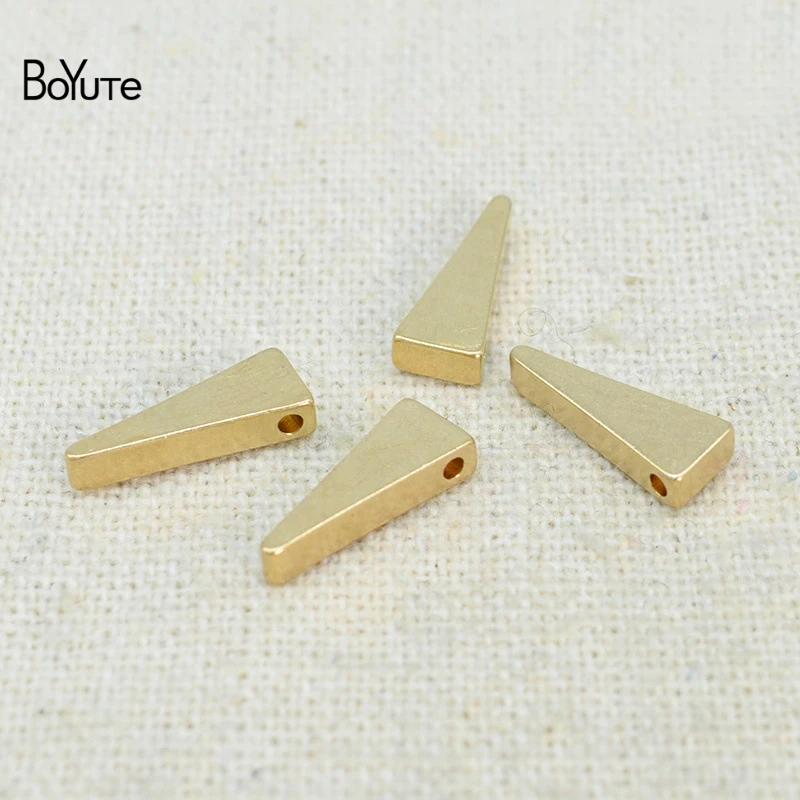 

BoYuTe (100 Pieces/Lot) 5*12.5MM Metal Brass Triangle Beads Factory Supply Beads Jewelry Making Accessories