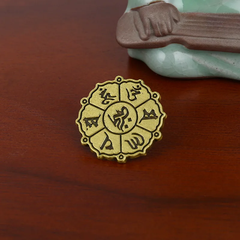Брошь Будда в этническом стиле аксессуары для одежды значок Тай Чи с мантрой