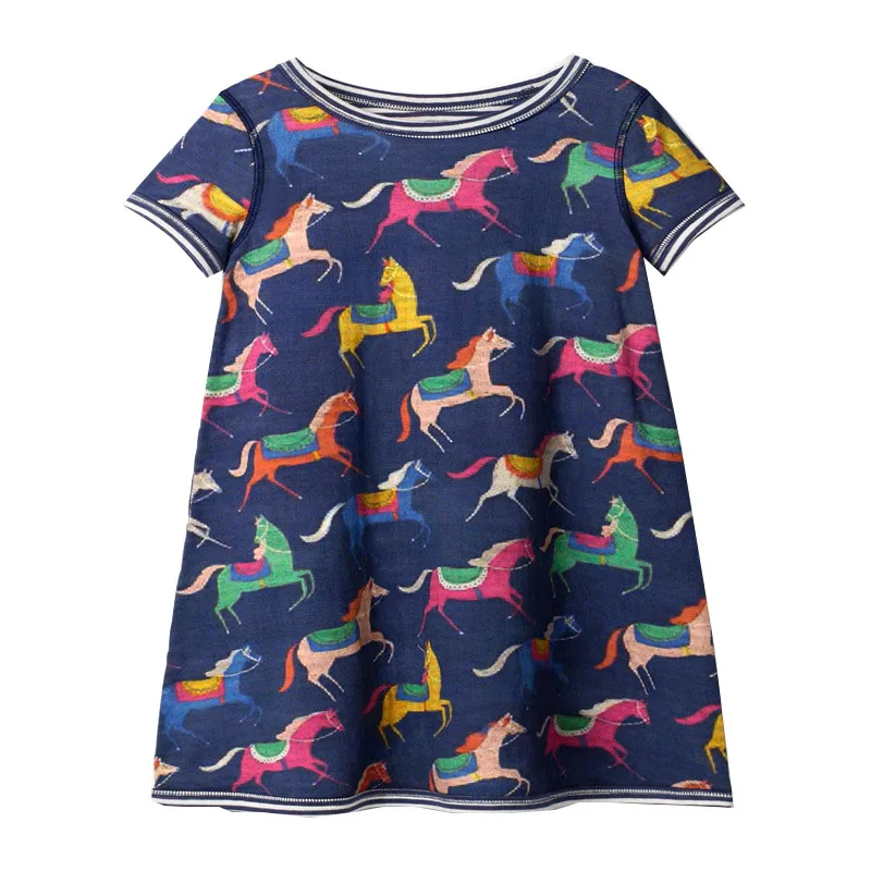 Детское хлопковое платье без рукавов с цветочным рисунком летнее От 2 до 7 лет |