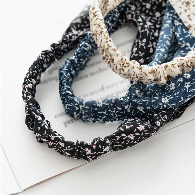 

Korean Triangle Hair Scarf Headband Bohemian Hairbands Floral Hair Scrunchies Cute Fashion Turban Headwrap Elastic Hair Band