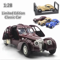 128 scale classic simulation retro vintage car toy pullback alloy limited editio model vehicle with light and sound collection