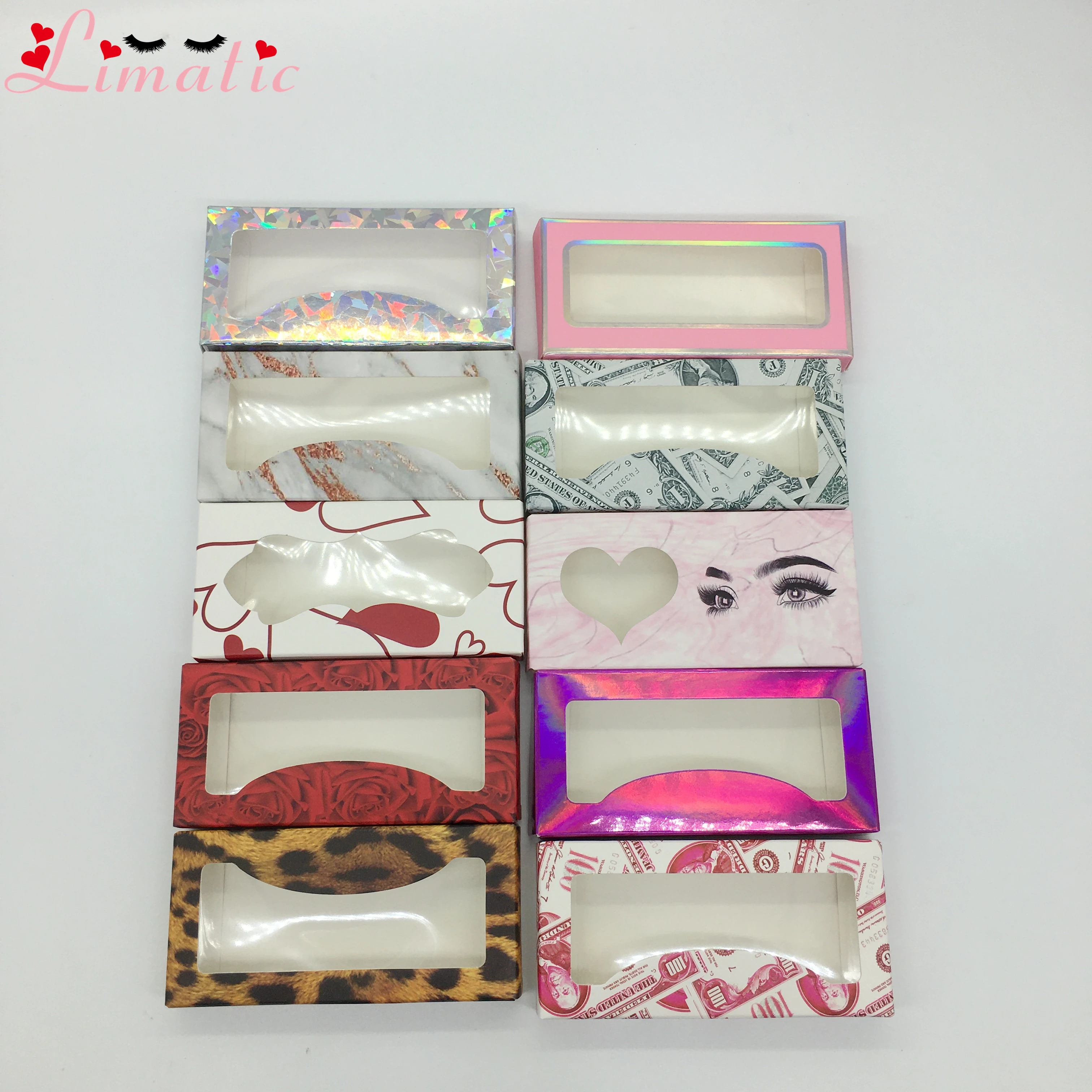 Пустые бумажные футляры для ресниц прямоугольные мраморные коробки 50/100 шт. |