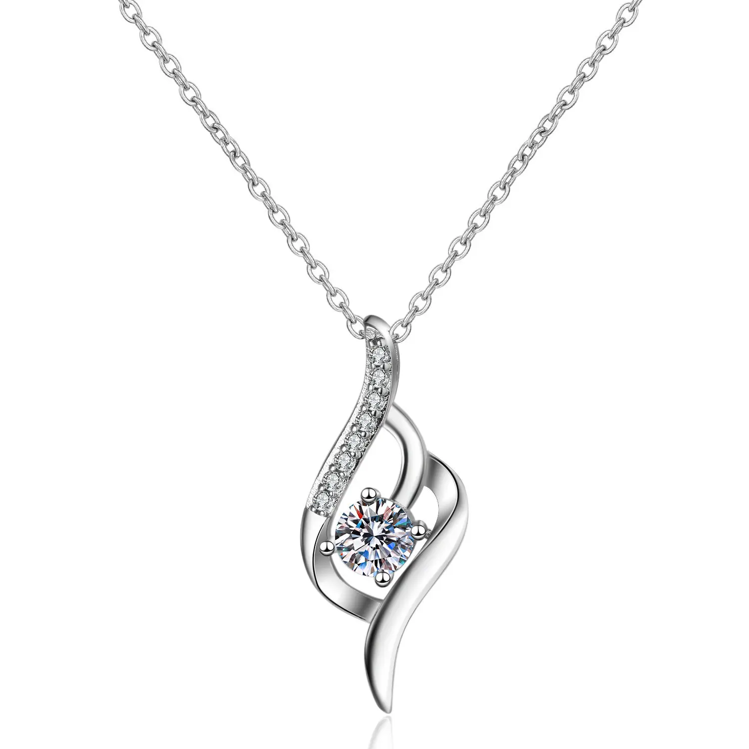

New Trendy Alloy Cute Elegant Music Love Lucky Symbol Silver 925 Pendant Necklaces for Women Fashion Accessories jewelry 2021