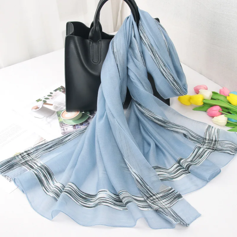 

2020 Women Luxury Silk Wool Scarf New Shawls Lady Pashmina Neck Hijab Foulard Wraps Bufanda Winter Scarves Bandana Poncho