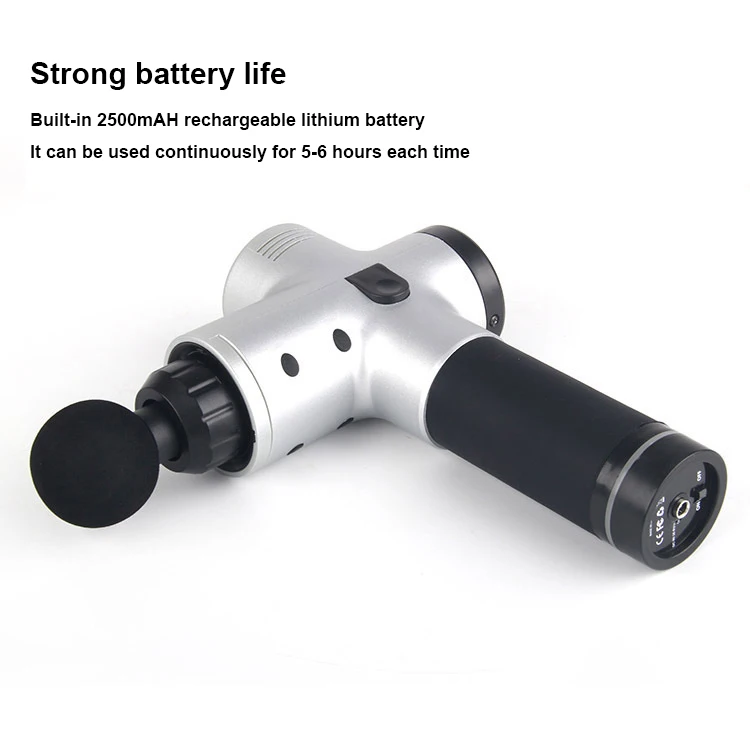30 Gear 4 Heads High Frequency Massage Gun Muscle Relaxation Body Deep Tissue Fascia Massager LCD massageador Fitness Equipment |