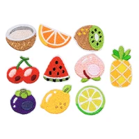 2021 new fruit cute patch cloth sticker diy clothing decorative sticker embroidery patch hole covering iron on patch for clothes