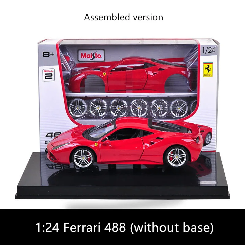 488 Maisto 1:24 La Ferrari 8 стилей Ferrari Сборная модель автомобиля из сплава в сборе DIY игрушка инструмент Мальчик Игрушка Подарочная коллекция - Цвет: 488