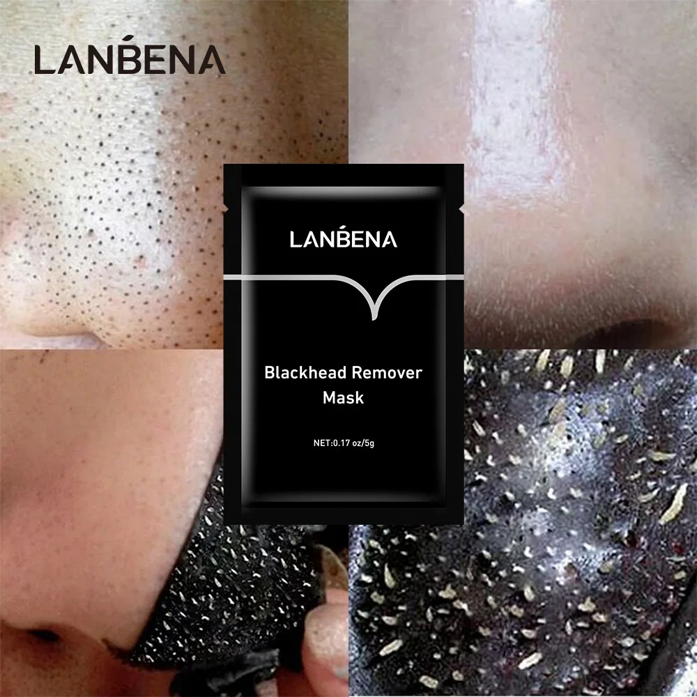 Маска для удаления угрей LANBENA маска с древесным углем черная лица глубокое