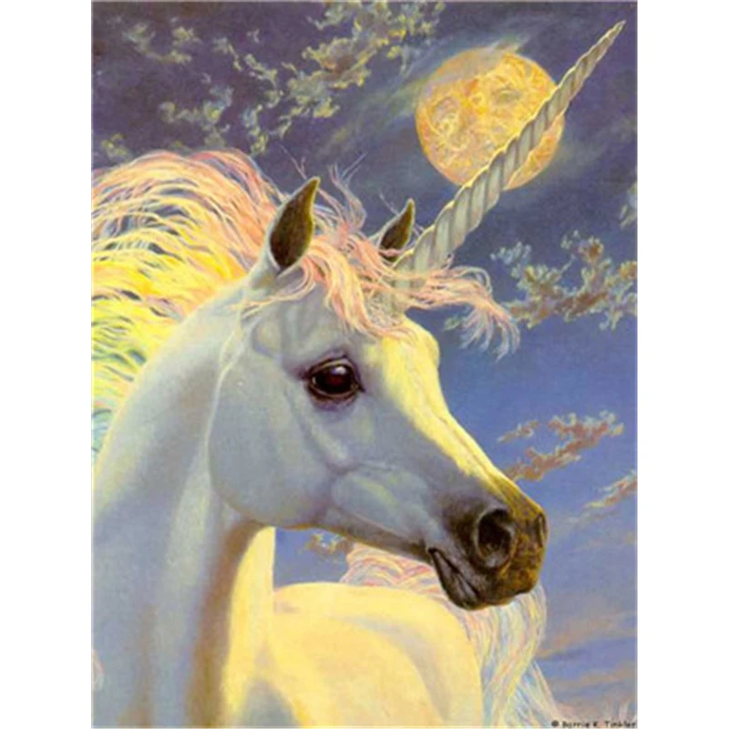 Луна лошадь животное сделай сам картина маслом по номерам для домашнего декора