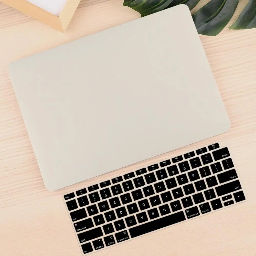 Khaki Жесткий чехол для ноутбука с металлическим распылением для Macbook Pro 13 15 New Air 13 Touch Bar A1707 A1932 чехол для Air 13 12 с пленкой для экрана - Цвет: Khaki