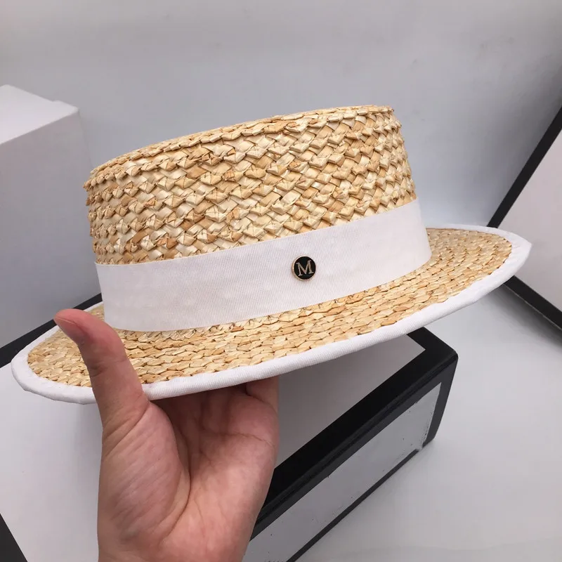 Модная детская летняя соломенная шляпа с широкими полями рисунком ананаса на