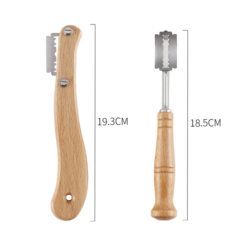 

2pcs Dough Lame Set Hand-Held Professional Dough Stainless Steel Slashing Tools Bread Scoring Tools Baking Pastry Tools
