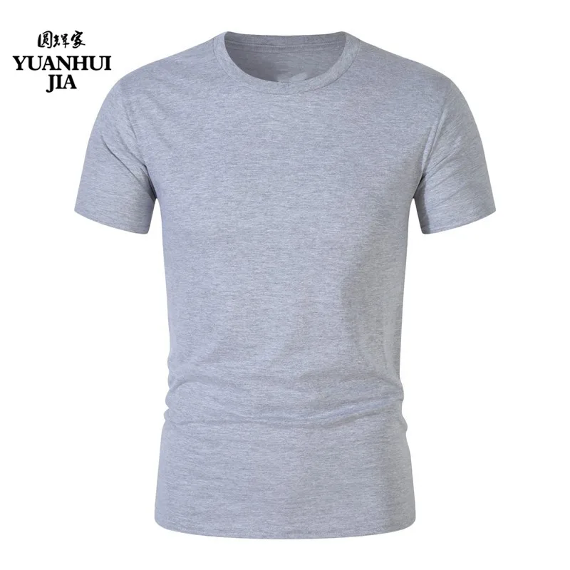 Весенняя Модная брендовая Однотонная футболка мужская короткий рукав Харадзюку